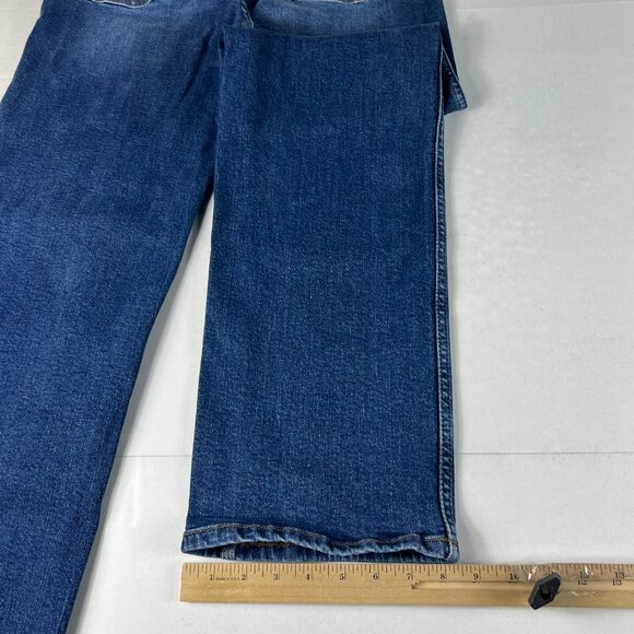 Re/Done Jeans Womens 31x31* 90s High Rise Loose Straight Jetty Blue Denim Tag 30 - Picture 11 of 16